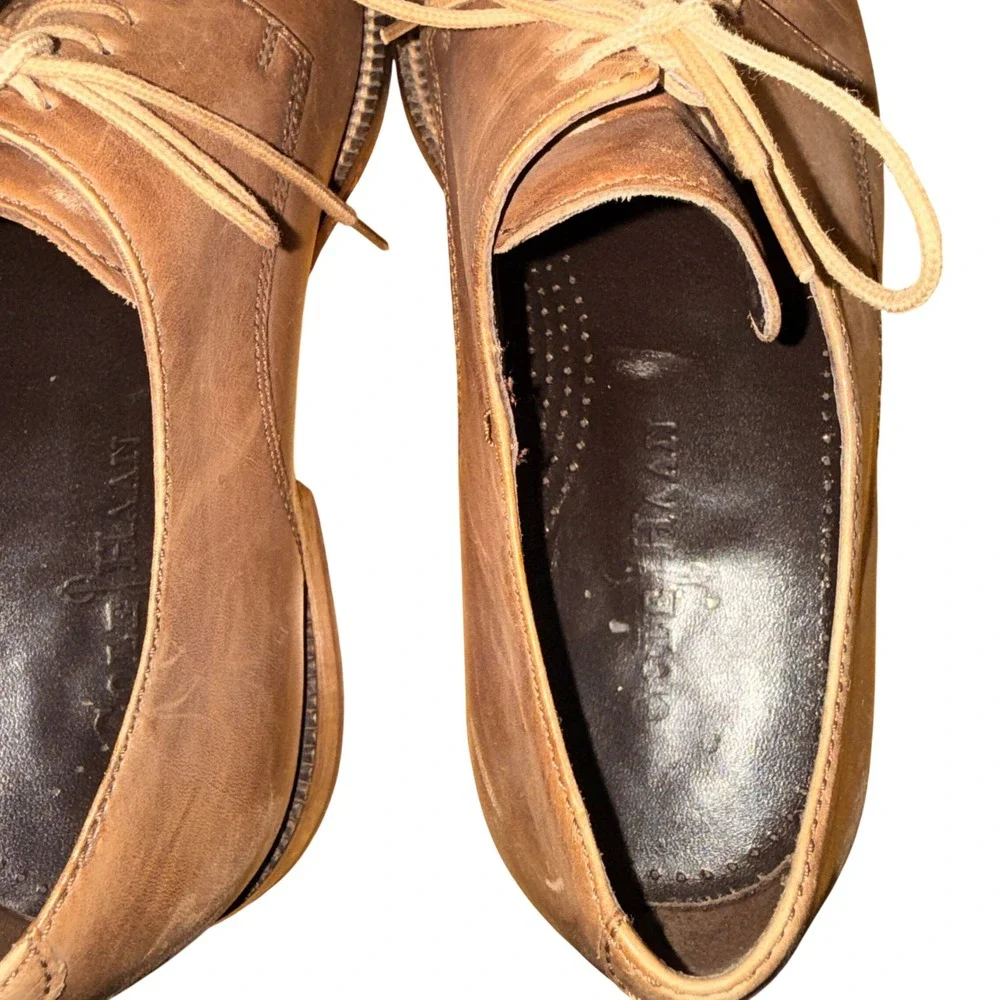 Cole Haan Derby Shoes Mens 8.5 Pre-Owned Dress Shoes Tan Leather Lace Up C11434